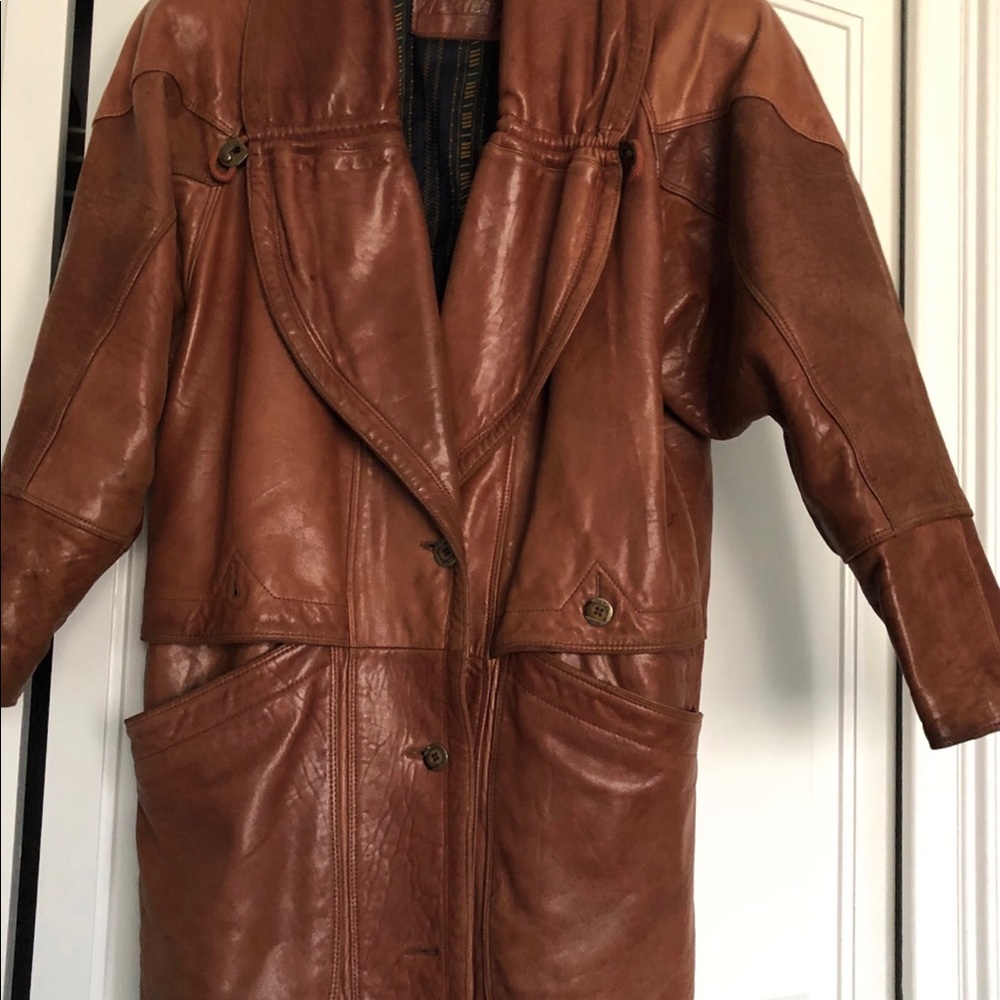 Leather coat